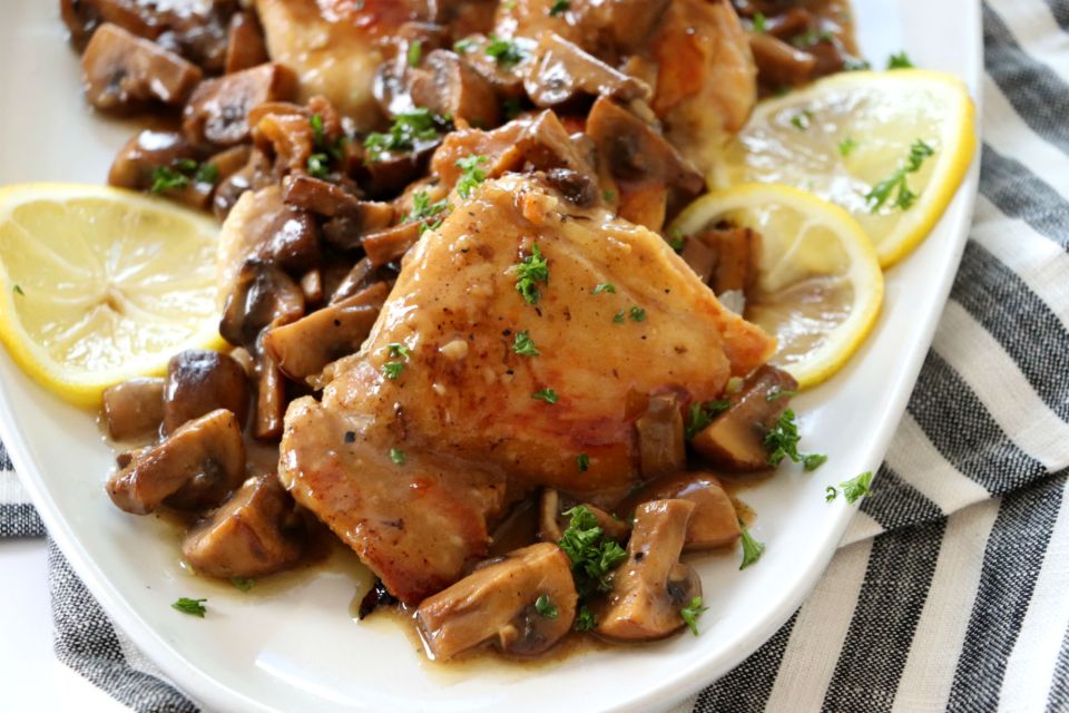 Chicken Thighs in Mushroom Sauce
